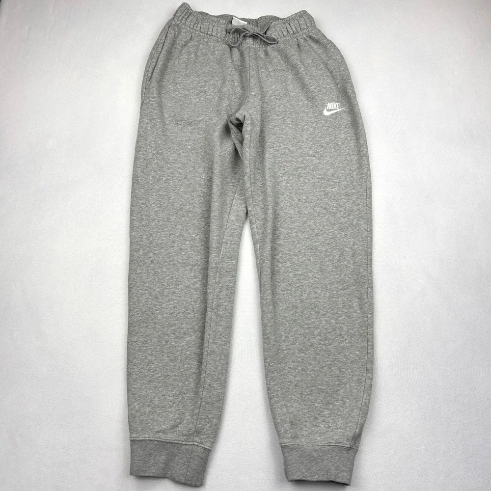 Nike Pants Womens XS Gray Club Fleece Tapered Joggers Sweatpants DQ5191 063